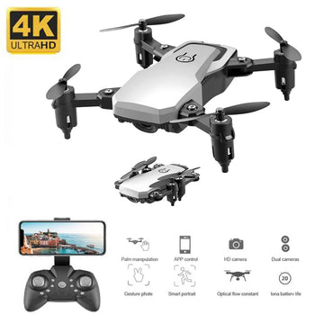 ใหม่ 4K HD มินิ กล้อง โดรน โดรนพับได้ หนึ่งคีย์กลับ ควอดคอปเตอร์ ติดตามฉัน RC เฮลิคอปเตอร์ ควอดคอปเตอร์ ของเล่นเด็ก